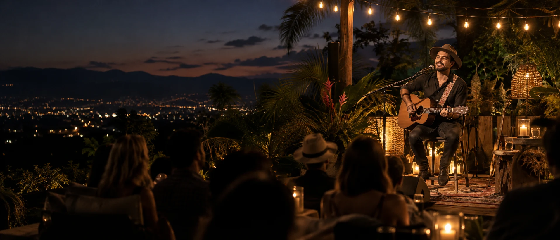 Ambiente de música al aire libre